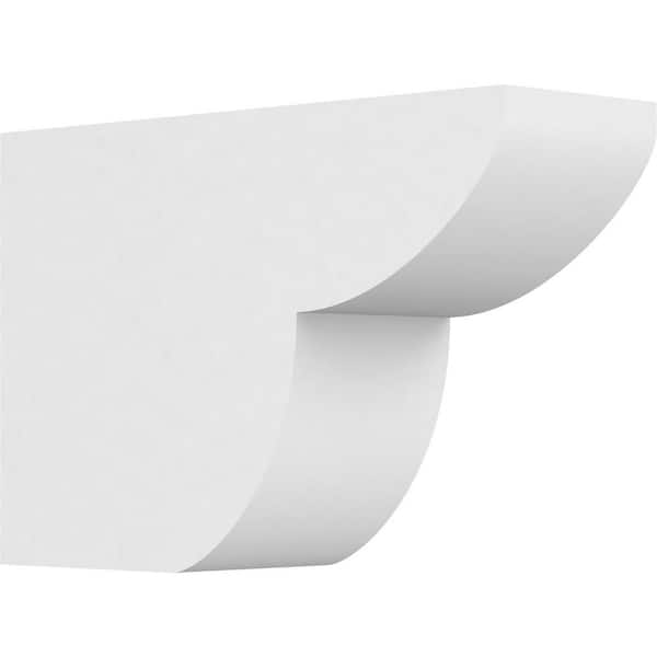 Ekena Millwork 4 in. x 8 in. x 12 in. Standard Crestline Architectural Grade PVC Rafter Tail Brace