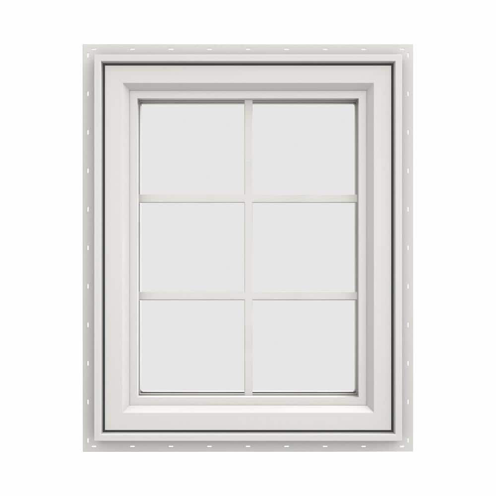 JELD-WEN 23.5 in. x 29.5 in. V-4500 Series White Vinyl Right