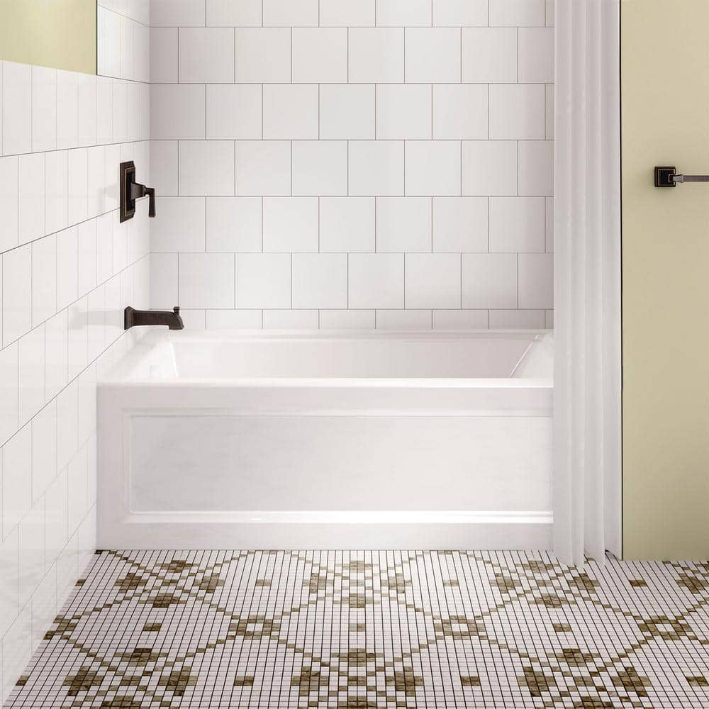 Town Square S 60'' White Acrylic Alcove Bathtub