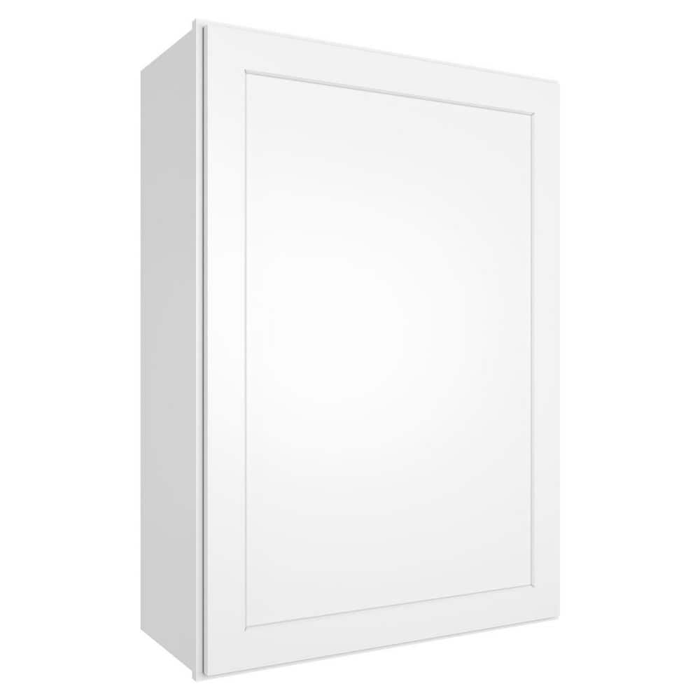 Newport Shaker White Ready to Assemble Wall Cabinet with 1-Door 2-Shelves (18 in. W x 30 in. H x 12 in. D) price history on PriceWatchPro