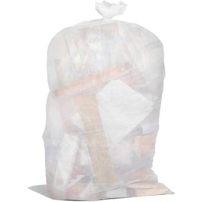 33 in. W x 48 in. H 42 Gal. 3.0 mil Clear Flat Seal Contractor Bags (50-Case)