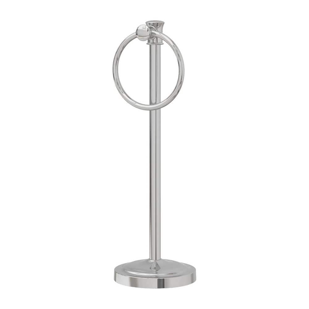 17 in. Freestanding Towel Ring in Polished Chrome, Stand Hand Towel Holder, Towel Bar, Towel Rack Storage for Bathroom price history on PriceWatchPro