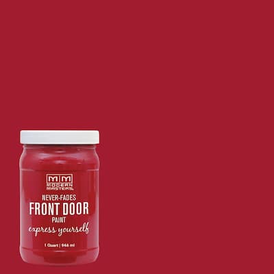 Express Yourself 1 qt. Satin Ambitious Red Water-Based Front Door Paint