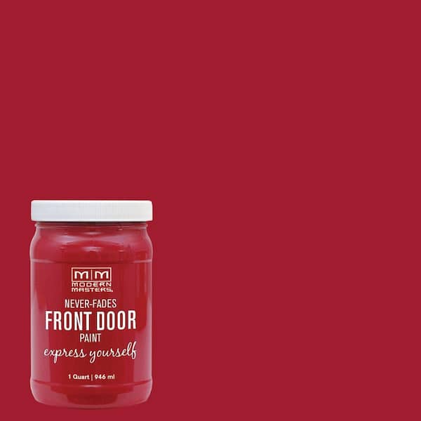 Modern Masters Express Yourself 1 qt. Satin Ambitious Red Water-Based Front Door Paint