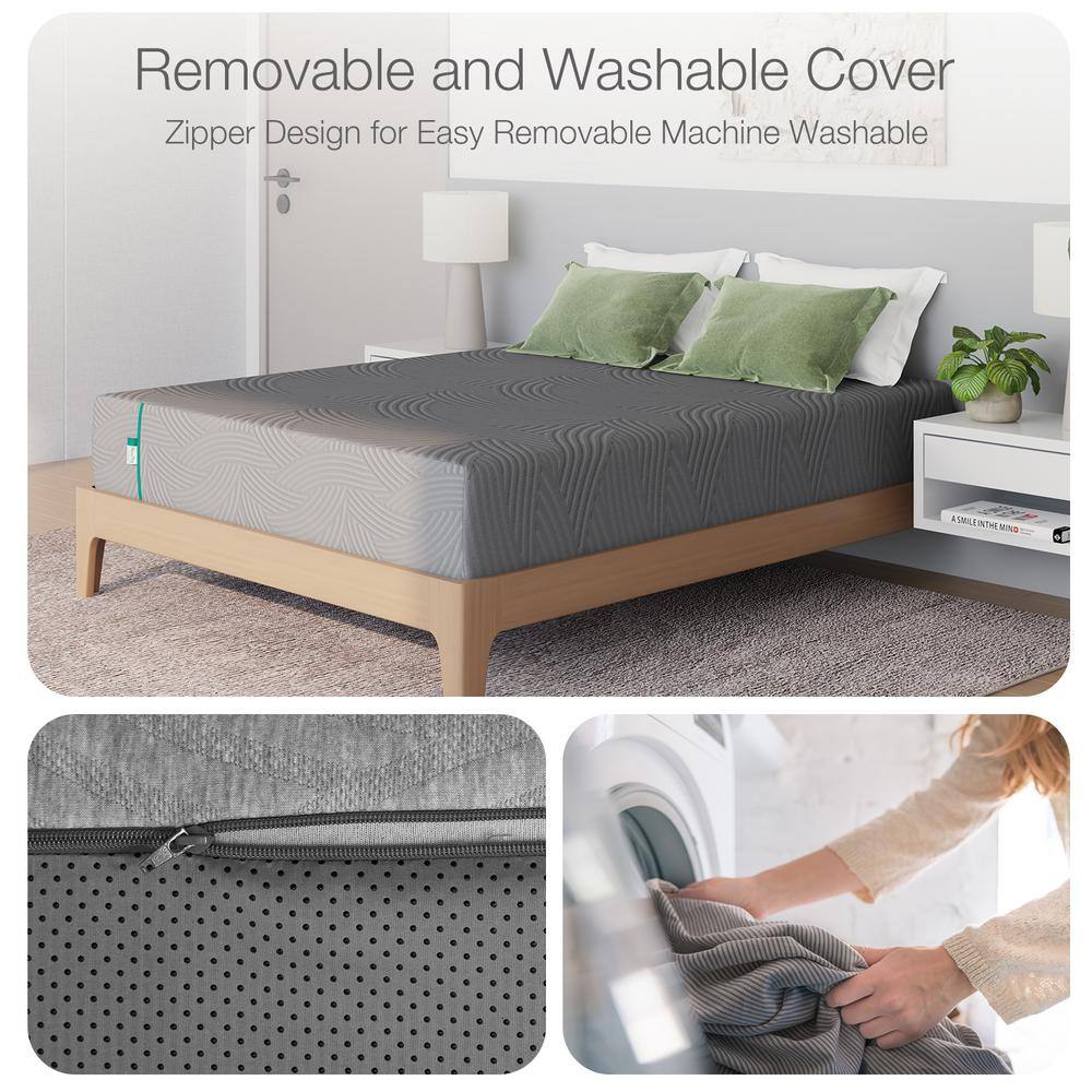 Queen Medium Memory Foam 12 in. Mattress, Cooling and Breathable - thumbnail 8