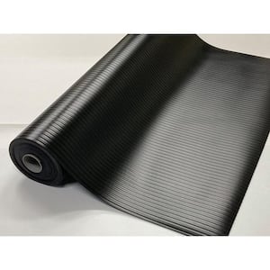 Pro-Tex Heavy Duty Chair Mat Collection Waterproof Ribbed Design Black 3 ft. x 5ft. Indoor Protector Rug