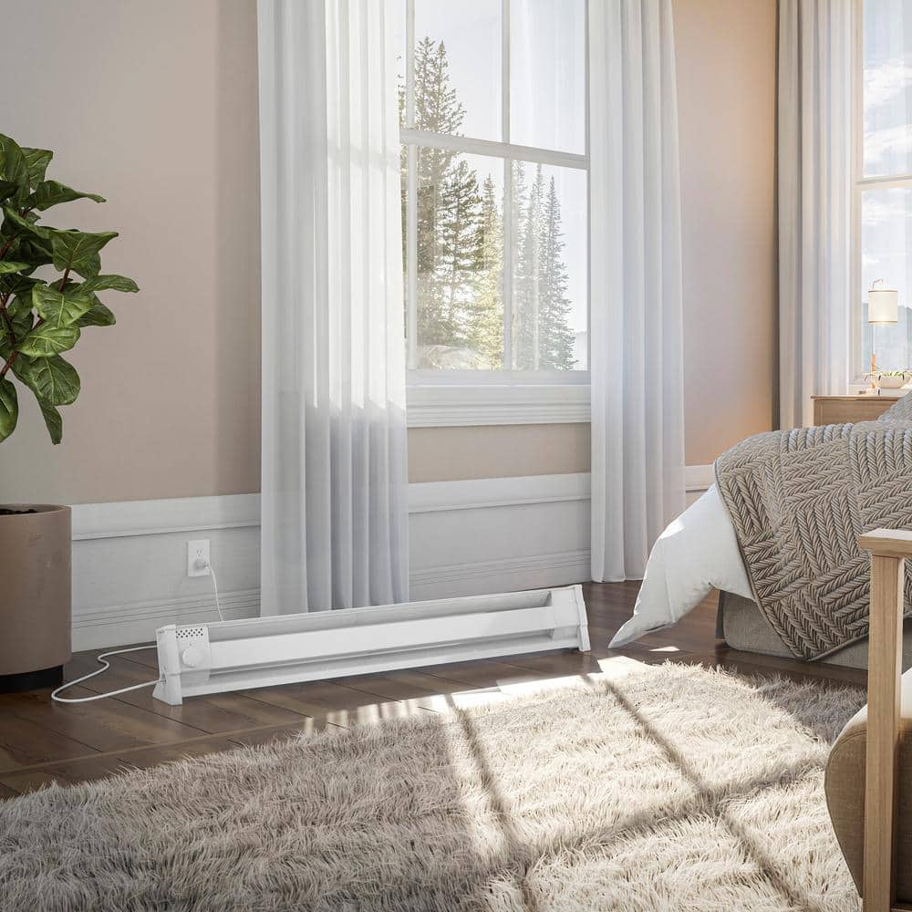Cadet 49" White Electric Convection Baseboard Heater with Thermostat