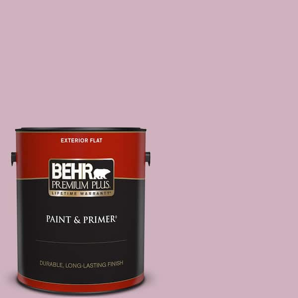 BEHR PREMIUM PLUS 1 gal. #S120-3 Candlelight Dinner Flat Exterior Paint & Primer