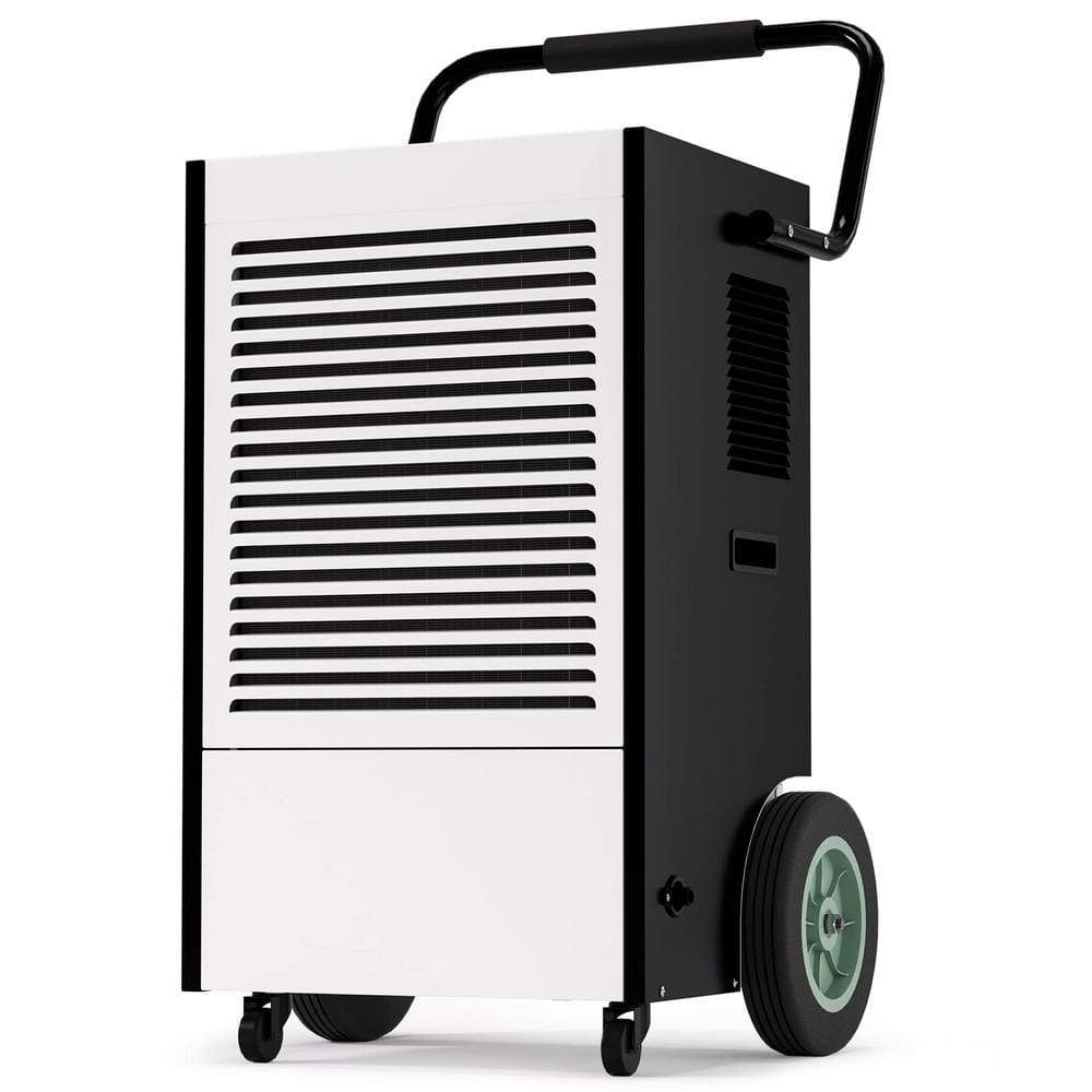 225 pt. 8,000 sq. ft. Commercial Dehumidifier in. White with with Drain Hos