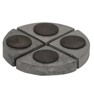 Small 3.94 in. Dia Gray Fiberstone Indoor Outdoor Pot Feet Holders