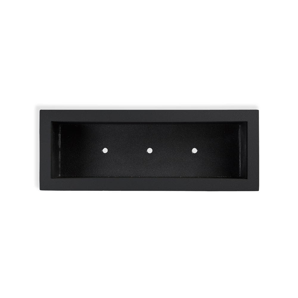Riviera Black Polystone Extra Large Rectangular Planter