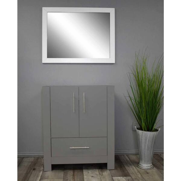 VOLPA USA AMERICAN CRAFTED VANITIES Boston 24 in. W x 20 in. D x 34 in. H  Bath Vanity Cabinet without Top in Gray MTD-4324G-0 - The Home Depot