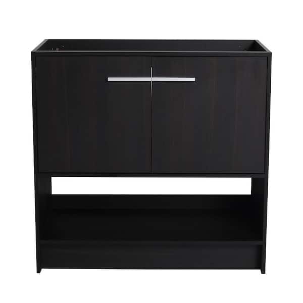 35.25 in. Freestanding Bath Vanity Cabinet without Top in Dark Oak Unassembled