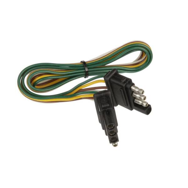 Pollak 11-404 4-Way Round Socket Trailer Wiring Connector 12-24 Volts