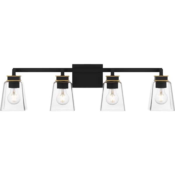 Quoizel Almany 32.25 in. 4-Light Matte Black Vanity Light