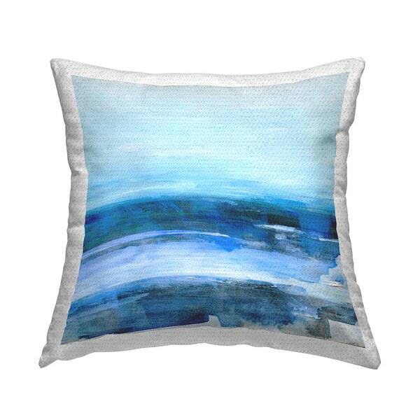 Stupell Industries Blue Modern Scenery Blue Square Outdoor Throw Pillow