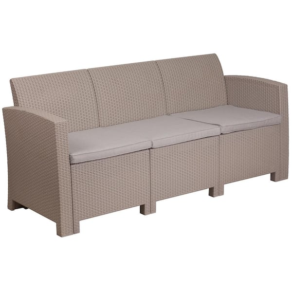 Carnegy Avenue Gray Wood Outdoor Couch