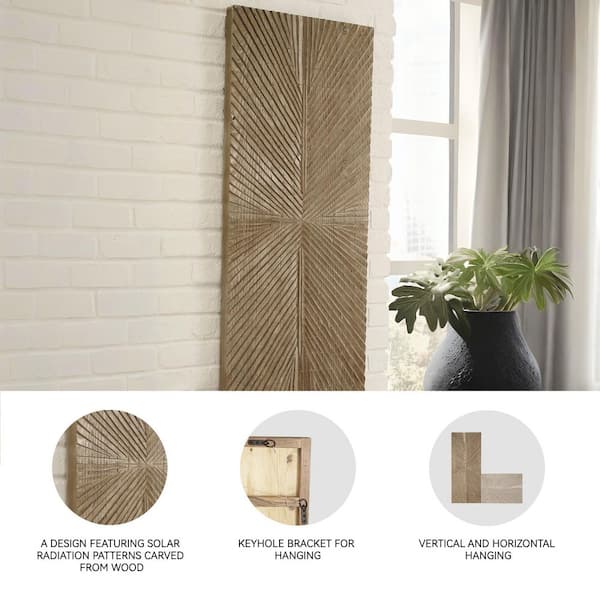 Signature DESIGN BY ASHLEY Lenora 48 in. x 20 in. Distressed Brown