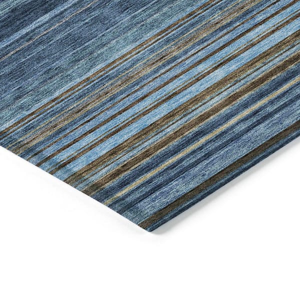 Chantille Machine Washable Indoor/Outdoor Abstract ACN979 Navy 2 ft. 6 in. x 3 ft. 10 in. Area Rug