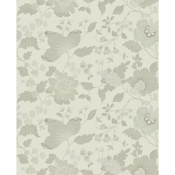 Sirpi Vittoria White Floral Vinyl Wallpaper