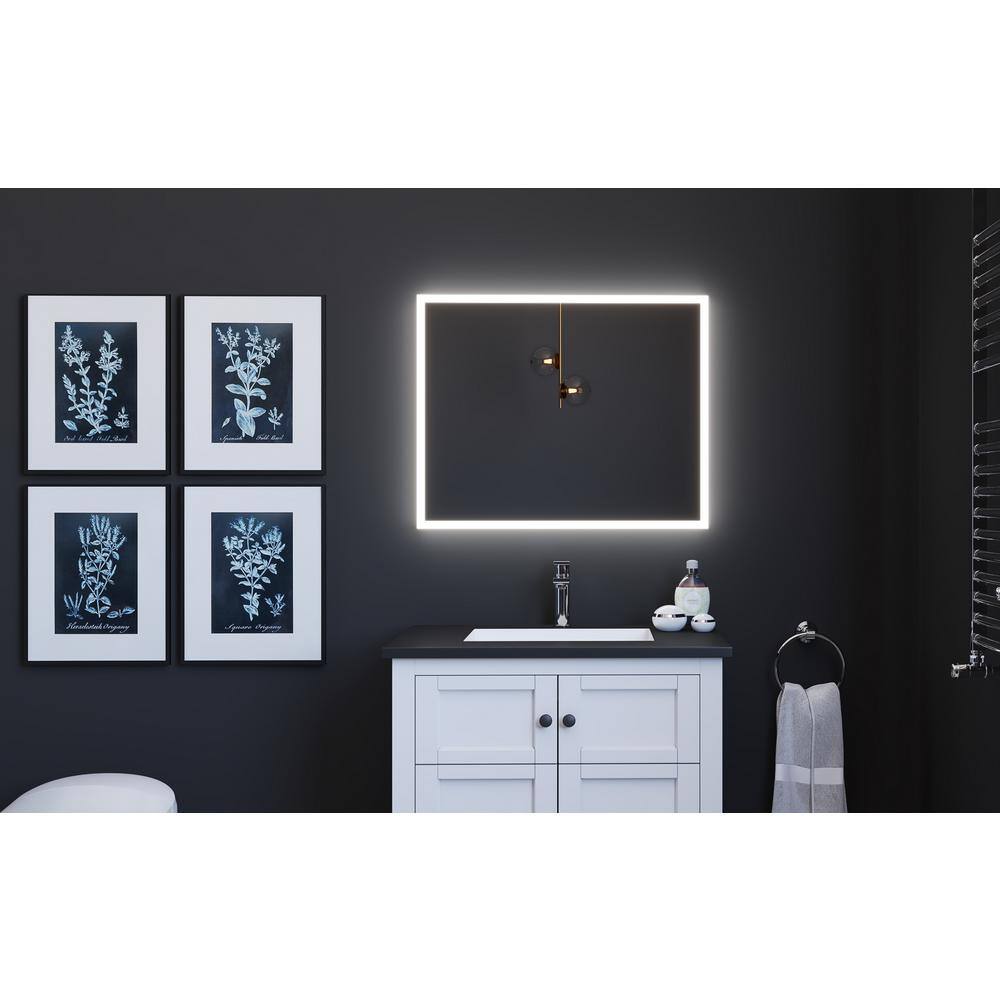 24" x 30" Frameless LED Vanity Mirror with Voice Control