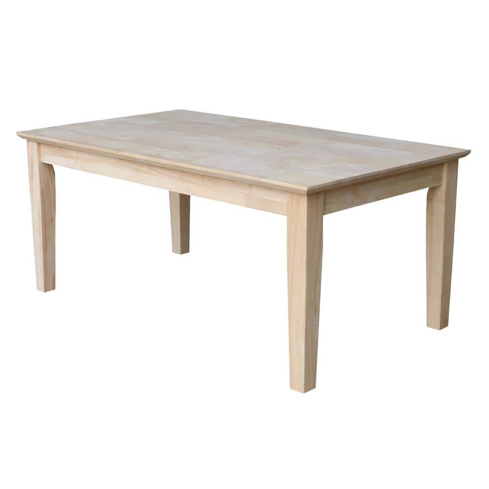 Eco-Friendly Parawood Classic Rectangular Coffee Table, 44.5" Length