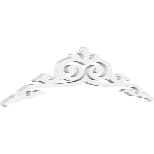 Ekena Millwork 1 in. x 36 in. x 9 in. (6/12) Pitch Baile Gable Pediment Architectural Grade PVC Moulding