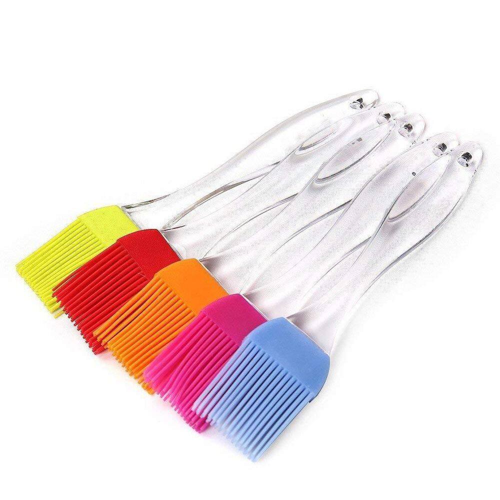 Silicone Red Finish Pizza Grilling Basting Brush Set 5 pcs Food Grade Heat Resistant Barbecue Pastry Tool price history on PriceWatchPro
