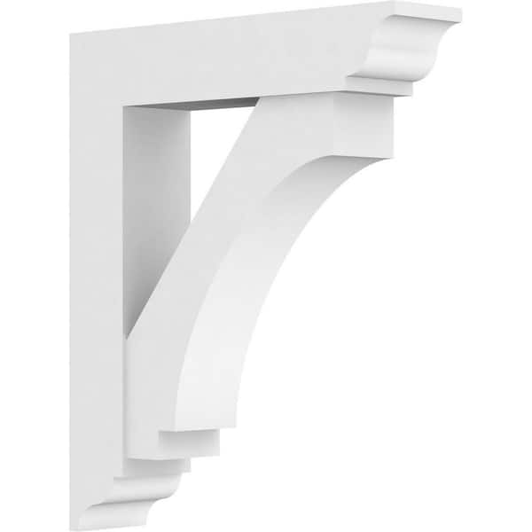 Ekena Millwork Standard Imperial 5 in. W x 26 in. H x 20 in. D Signature Urethane Polyurethane Bracket With Traditional Ends