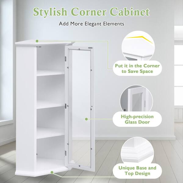 Plywell Ready to Assemble 9x42x12 in. Shaker Wall End Open Shelf Cabinet in White