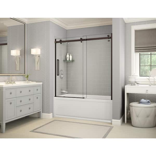 MAAX Utile Metro 32 in. x 60 in. x 81 in. Bath and Shower Combo in Soft ...