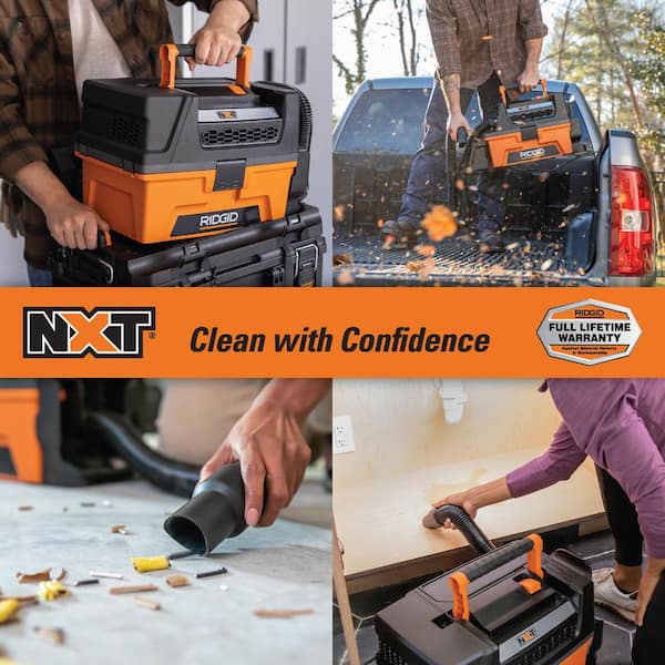 3 Gal. 5.0 Peak HP NXT Shop Vacuum Wet Dry Vac with Accessories, Pro Gear Attachment, Rolling Tool Cart and Tool Case