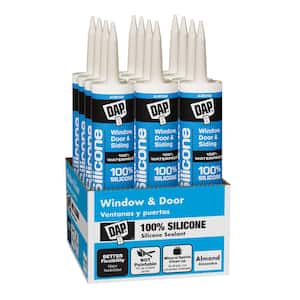 Silicone 10.1 oz. Almond Window, Door and Siding Sealant (12-Pack)
