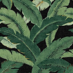 Swaying Palms Coal Vinyl Peel and Stick Wallpaper Roll (Covers 30.75 sq. ft.)