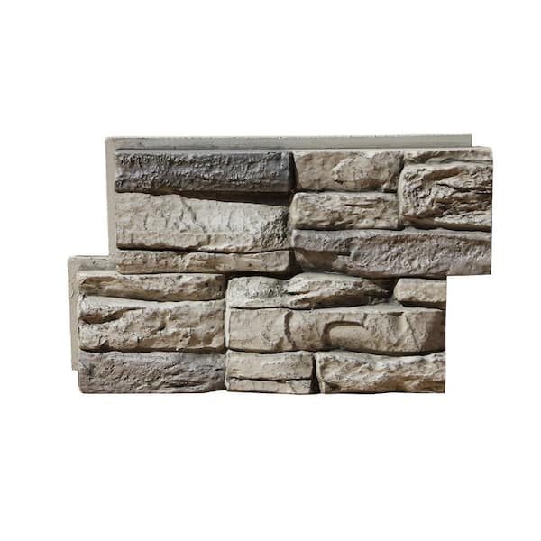 TRITAN BP Stick-A-Stone Peel and Stick 13.75 in. x 8.5 in. Gray