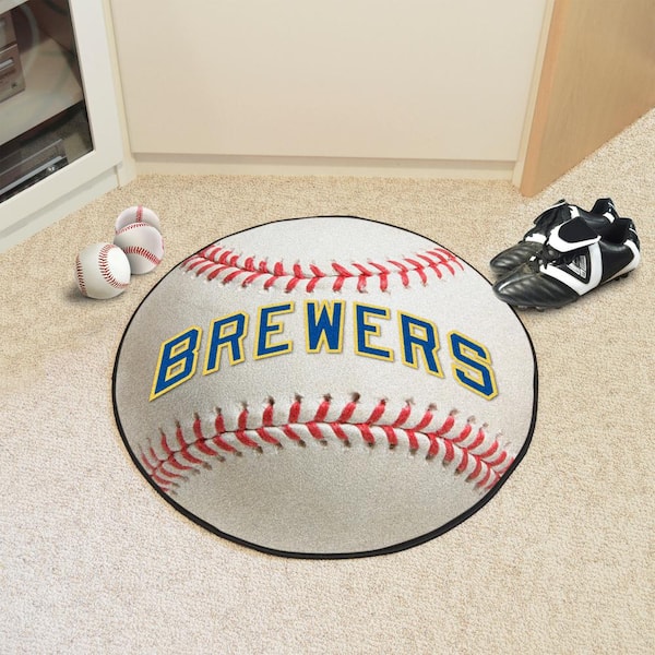 FANMATS MLB Milwaukee Brewers Blue 2 ft. x 3 ft. Area Rug 16840 - The Home  Depot