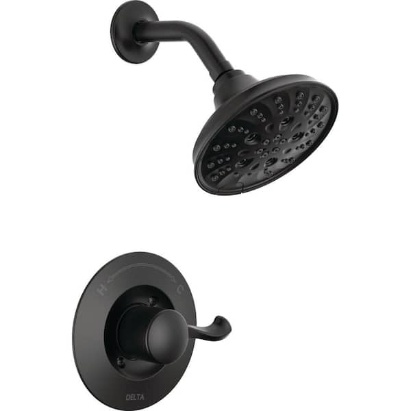 Delta Esato Single-Handle 5-Spray Shower Faucet with H2Okinetic in Matte Black (Valve Included)