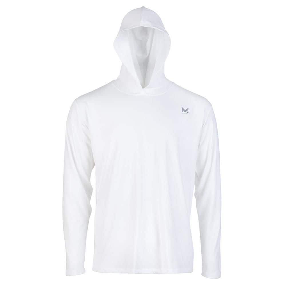 Mission Unisex Long Sleeve Hoodie Shirt White-Medium 5504 - The