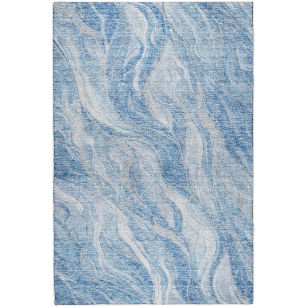 Dream Shag Premium Machine Washable Abstract ADS720 Blue 8 ft. x 10 ft. Area Rug price history on PriceWatchPro