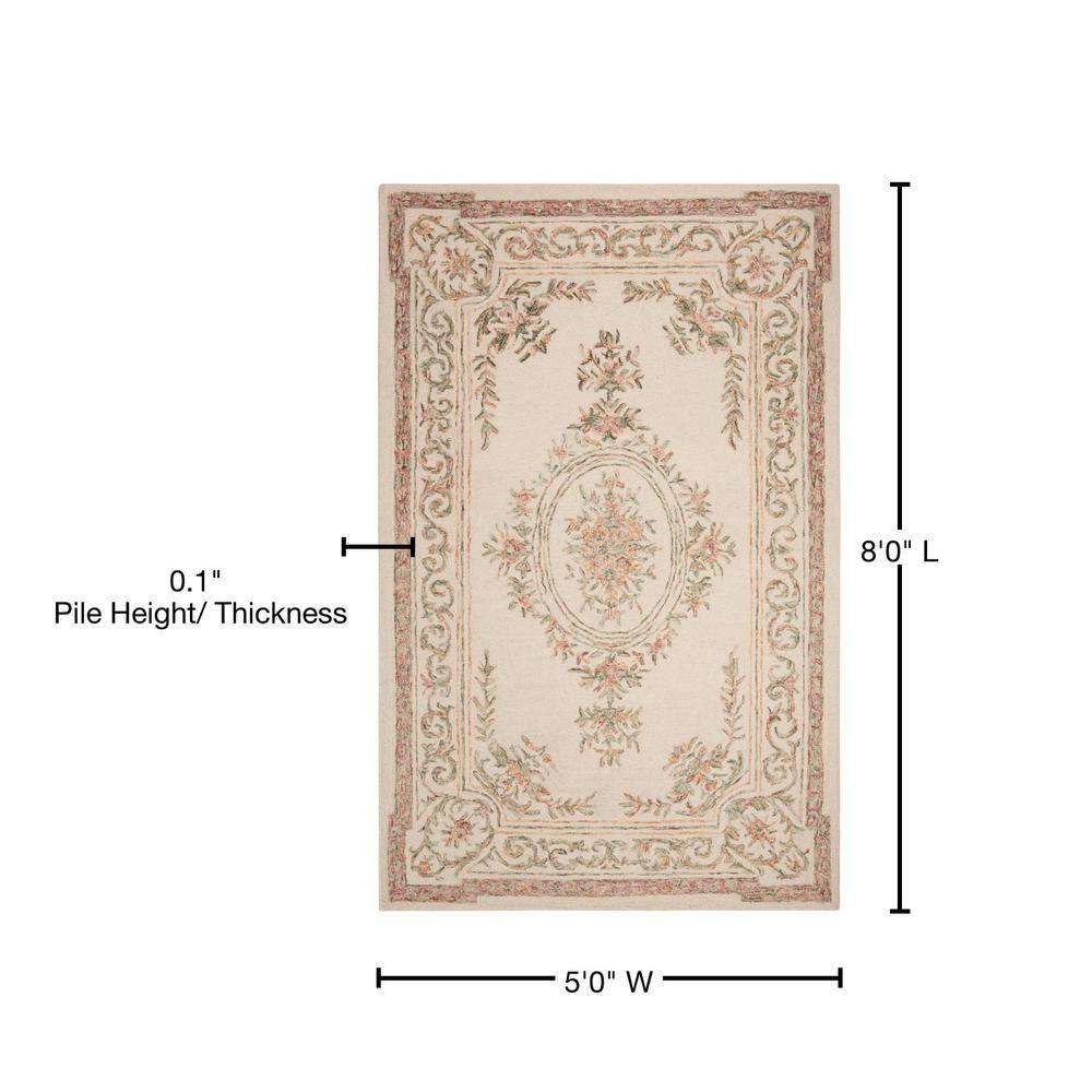 Charmaine Ivory Wool Hand-Tufted Rectangular Area Rug