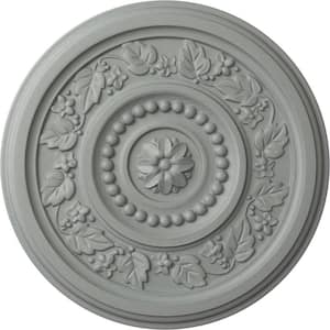 16-1/8" x 5/8" Marseille Urethane Ceiling Medallion (Fits Canopies upto 4-1/4"), Primed White