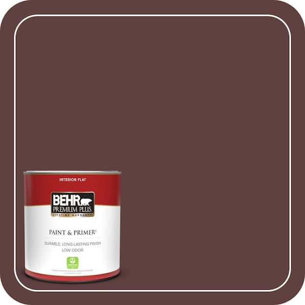 BEHR PREMIUM PLUS 1 qt. #BXC-21 Chicory Root Flat Low Odor Interior Paint & Primer