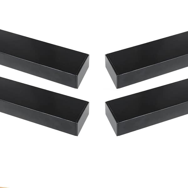 4 Pack 6ft. 6 Rectangular Stainless Steel Cable Railing Handrail Black Flat Metal Top Rail for Deck Stair Indoor Outdoor