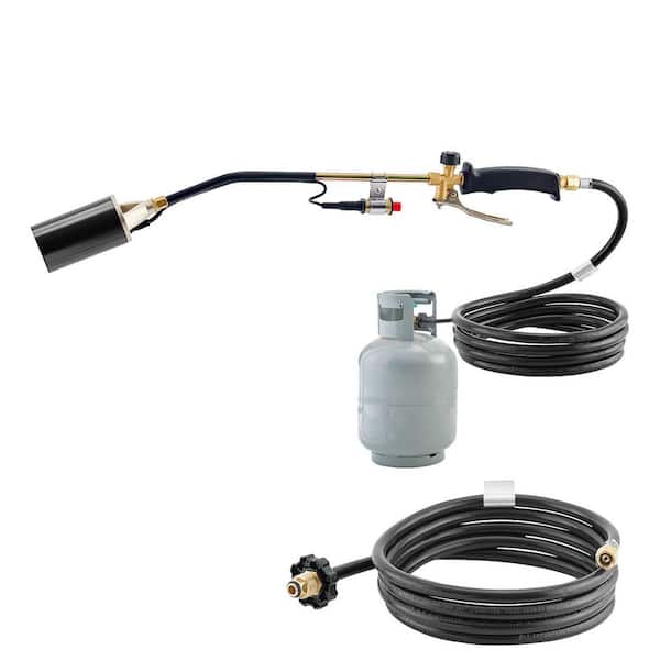 Propane Torch Weed Burner, 1,800,000 BTU with 10ft. Hose, Adjustable Flame and Turbo Trigger for Garden, Ice and Snow