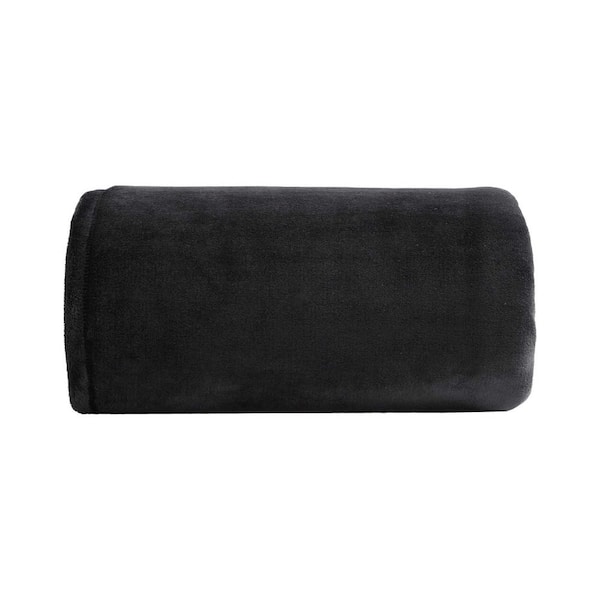 Solid Black Ultra Soft Plush Microfiber King Blanket