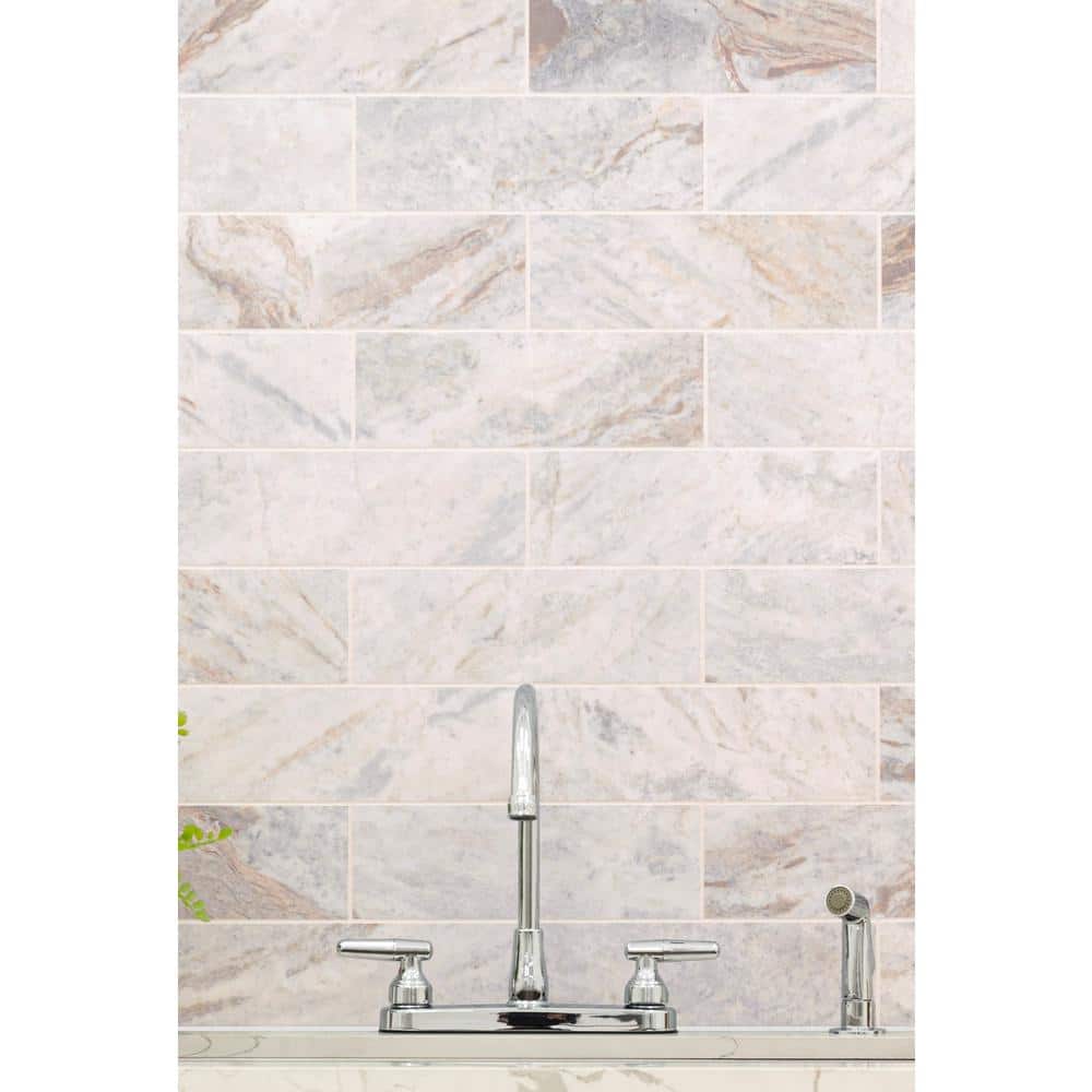 Capri Blue 4x12 Honed Marble Subway Tile