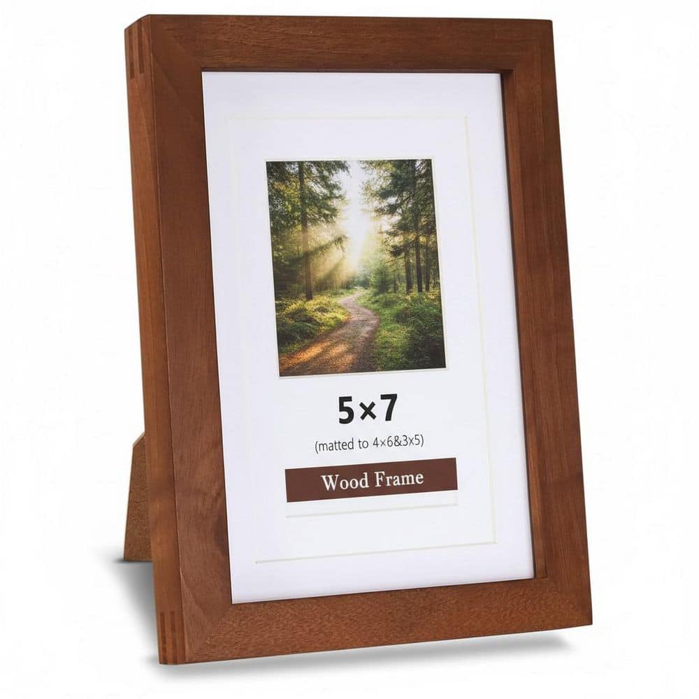 5 x 7 Solid Natural Walnut Wood Wall or Tabletop Display Picture