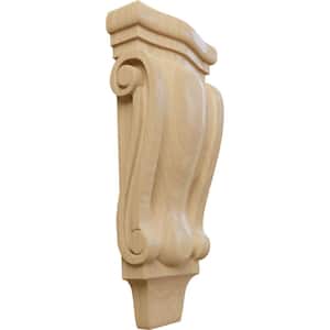 1-3/4 in. x 4-3/4 in. x 10 in. Unfinished Wood Cherry Small Traditional Pilaster Corbel