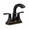 MOEN Hensley 4 in. Centerset 2-Handle Bathroom Faucet in Mediterranean ...