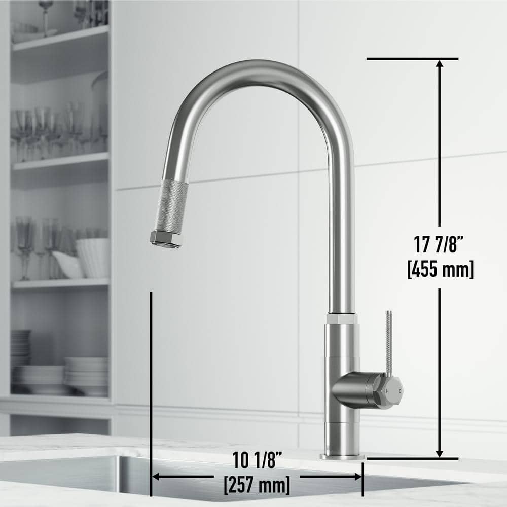 Hart 18" Stainless Steel Pull-Down Kitchen Faucet with Spray